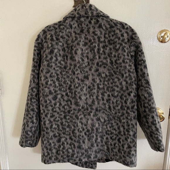 Scotch & Soda Winter Wool Leopard Coat - Picture 5 of 6